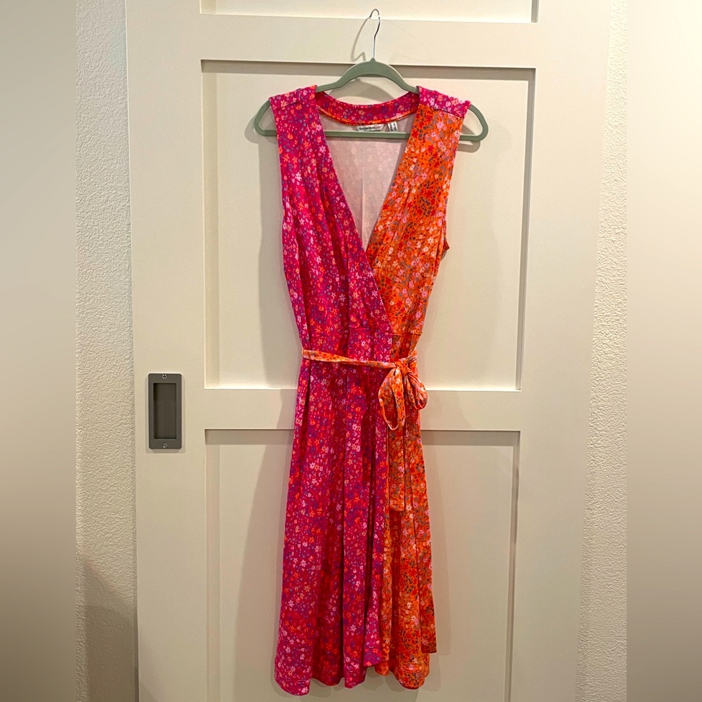 Isaac Mizrahi Live Brand Dress L Summer Floral